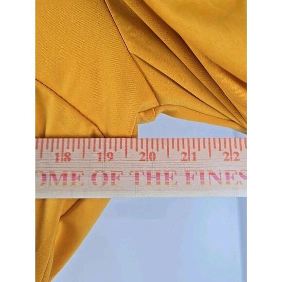 Ekaliy Long Sleeve High Low Asymmetrical Ruffle Shirt Dress Women XL Yellow - Picture 6 of 7